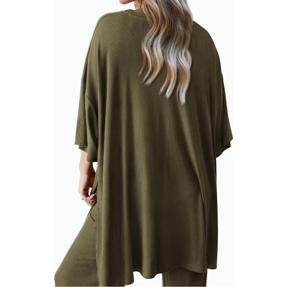 Prettygarden Army Green 2 Piece Wide Leg & Top Set - Picture 3 of 14